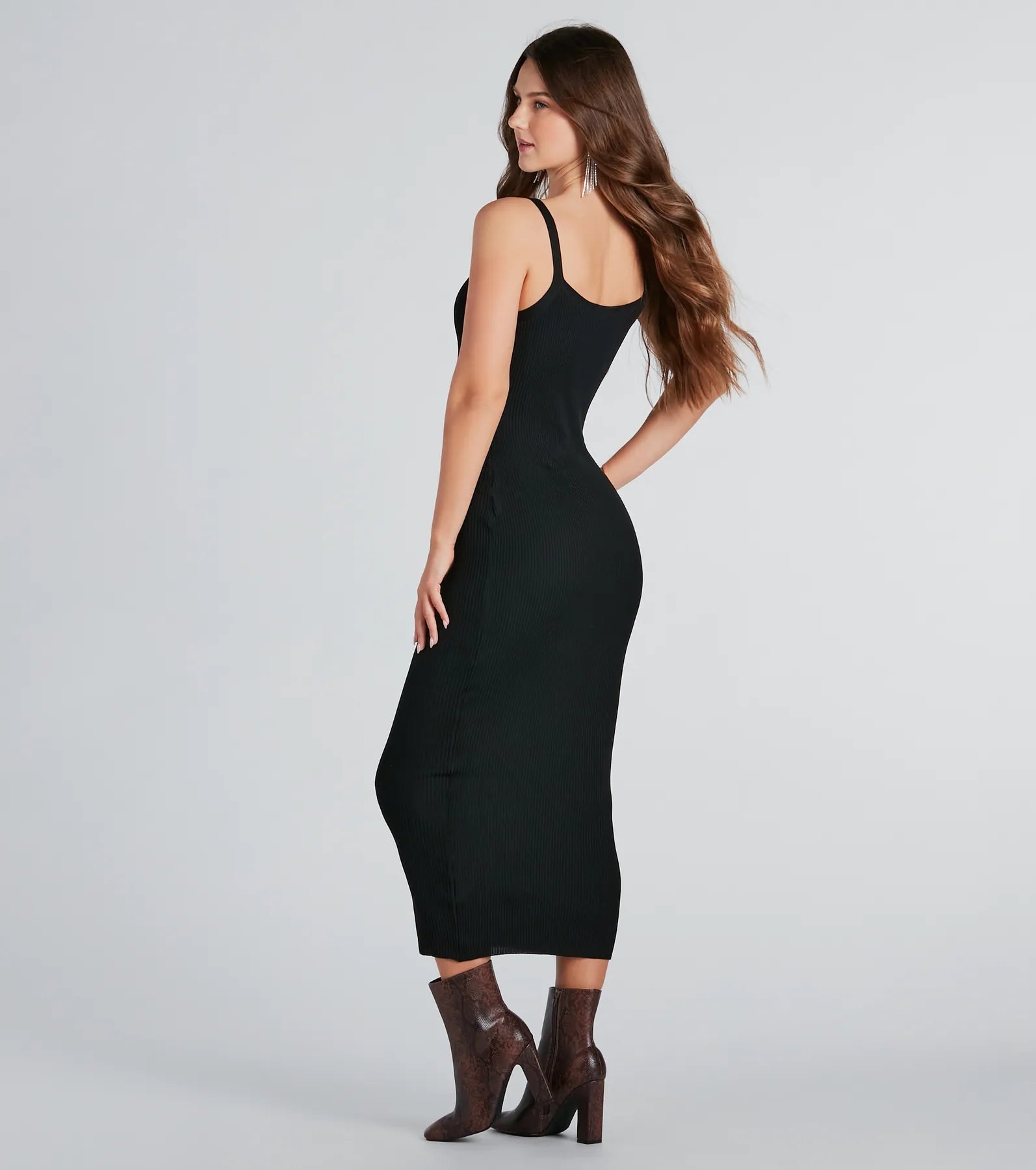 Fashionable Chic Sweater Maxi Dress - Image 6