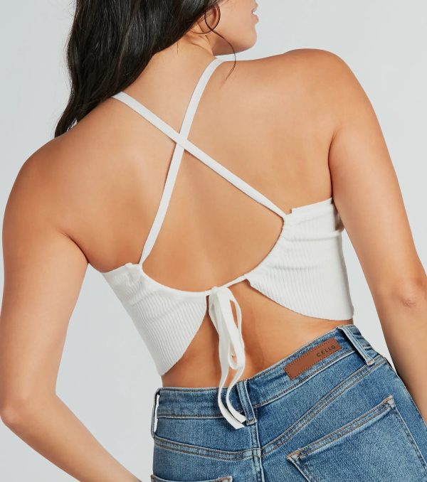 Cute Feel Halter Strappy Back Crop Top - Image 4