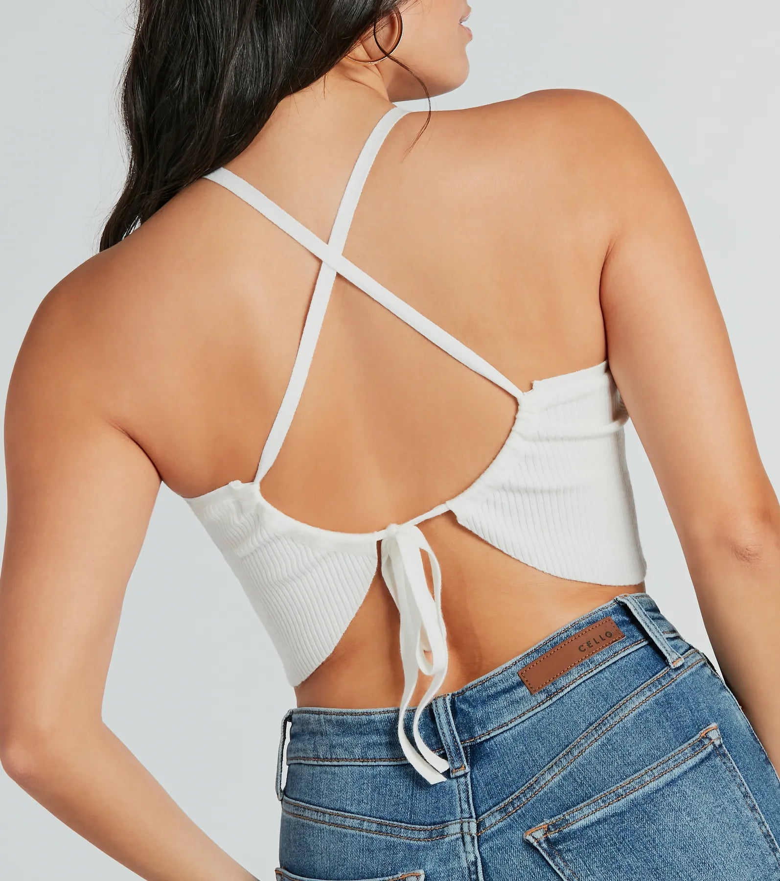 Cute Feel Halter Strappy Back Crop Top - Image 4