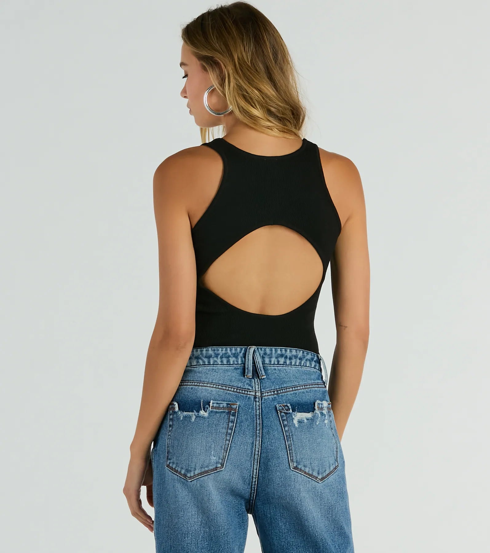 Sexy Comeback Sleeveless Cutout Back Bodysuit - Image 2