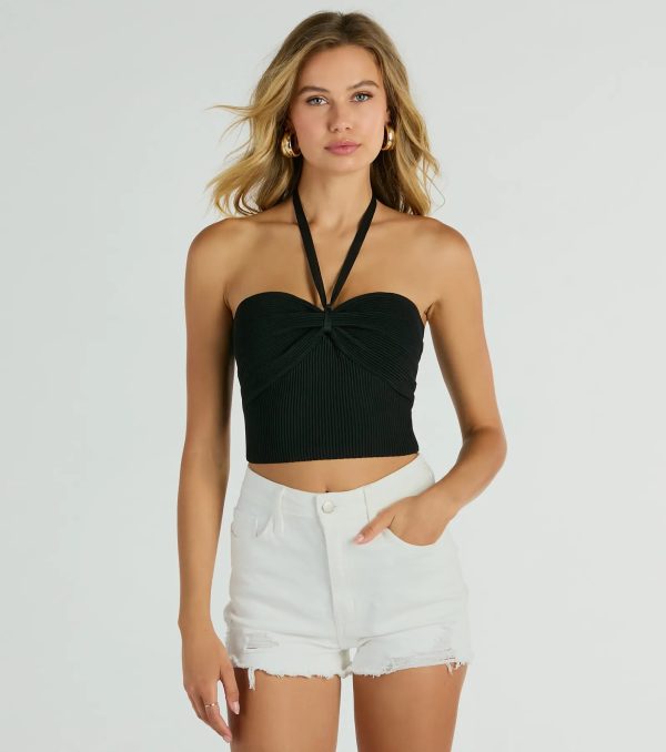 New You Sweetheart Halter Crop Top - Image 5