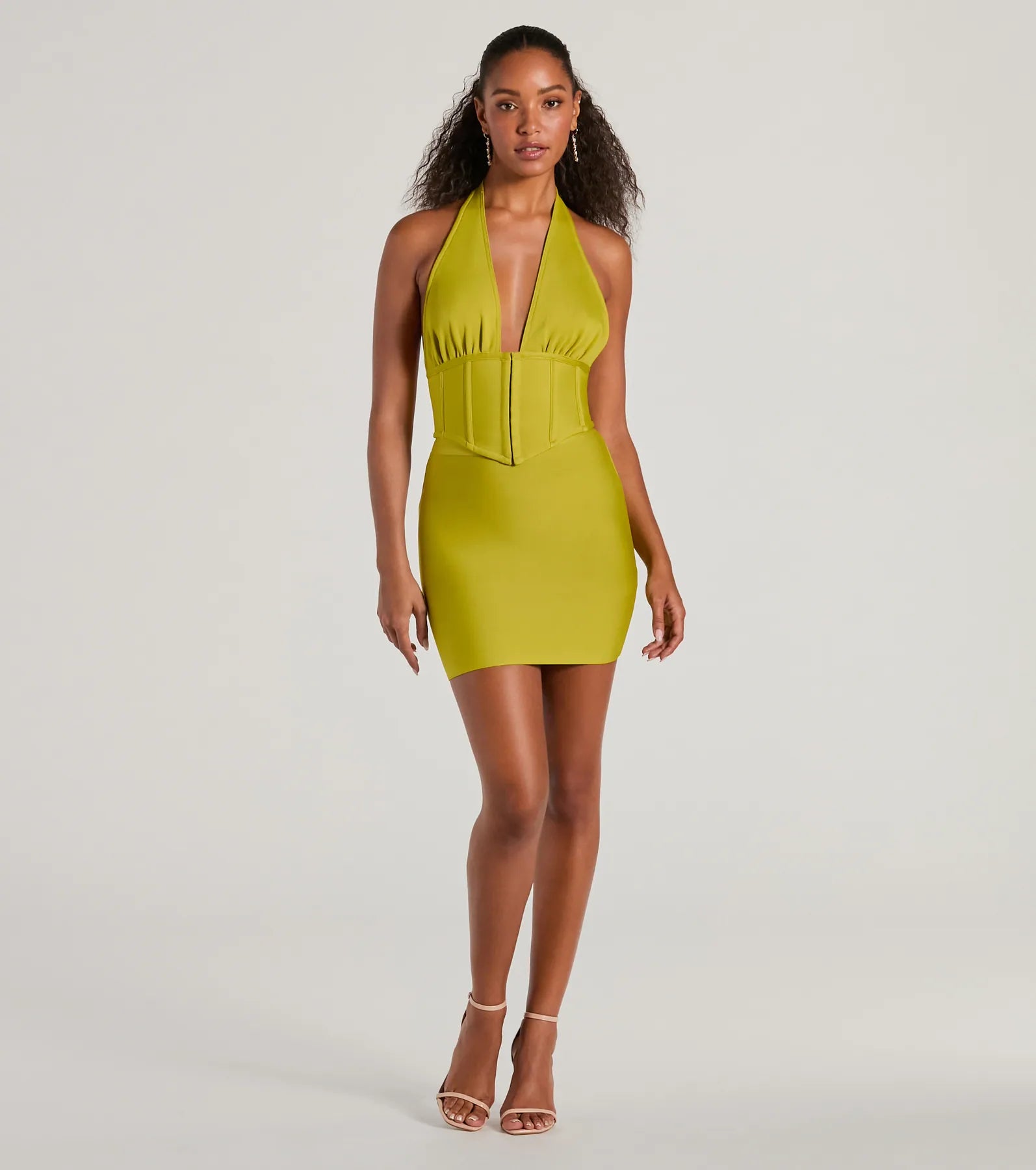 Sculpted Sultry Bandage Halter Crop Top - Image 3
