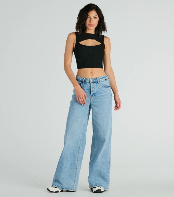 Basically The One Sleeveless Cutout Crop Top - Image 4