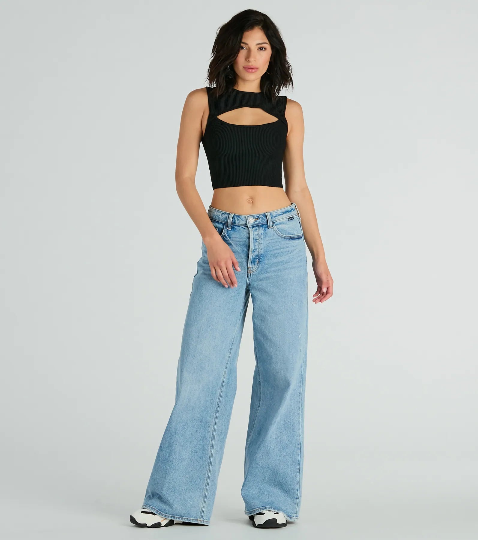 Basically The One Sleeveless Cutout Crop Top - Image 4