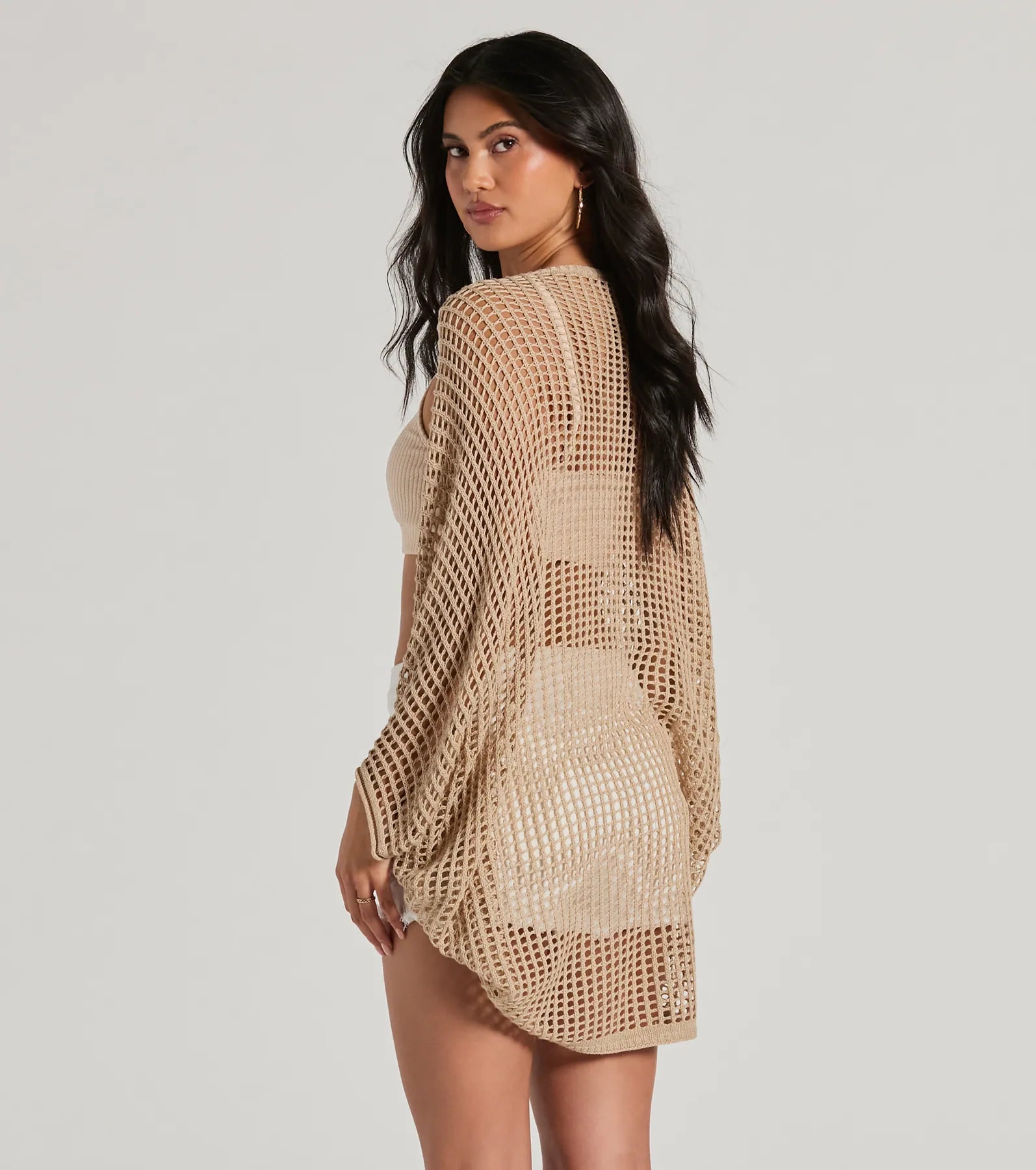 Layered Cutie Oversized Crochet Cardigan - Image 2