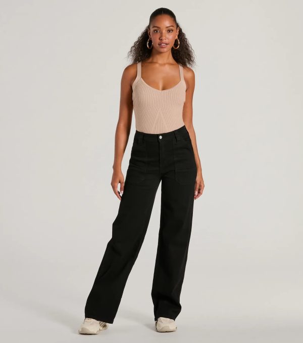 Up A Notch Sleeveless V-Neck Knit Bodysuit - Image 4