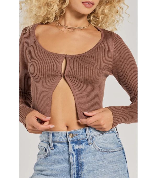 Toasty Babe Long Sleeve Rib Knit Crop Top - Image 8