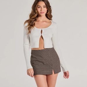 Toasty Babe Long Sleeve Rib Knit Crop Top