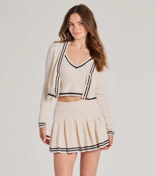 Preppy Please Striped Button Crop Sweater - Image 5