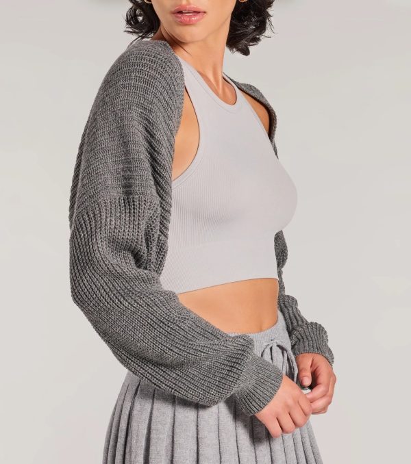 Sweet And Cozy Oversized Knit Sweater Bolero - Image 17