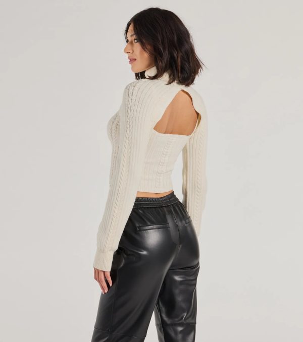Cozy Casual Cable Knit Turtleneck Sweater Topper - Image 2