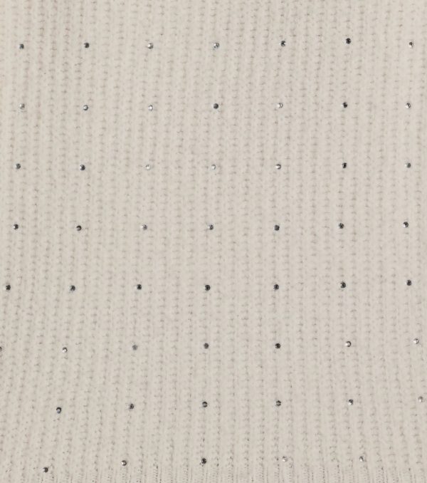 Cozy Sparkle Rhinestone Ribbed Knit Sweater - Image 4