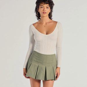 Elevated Essential Ribbed Knit Long Sleeve Bodysuit