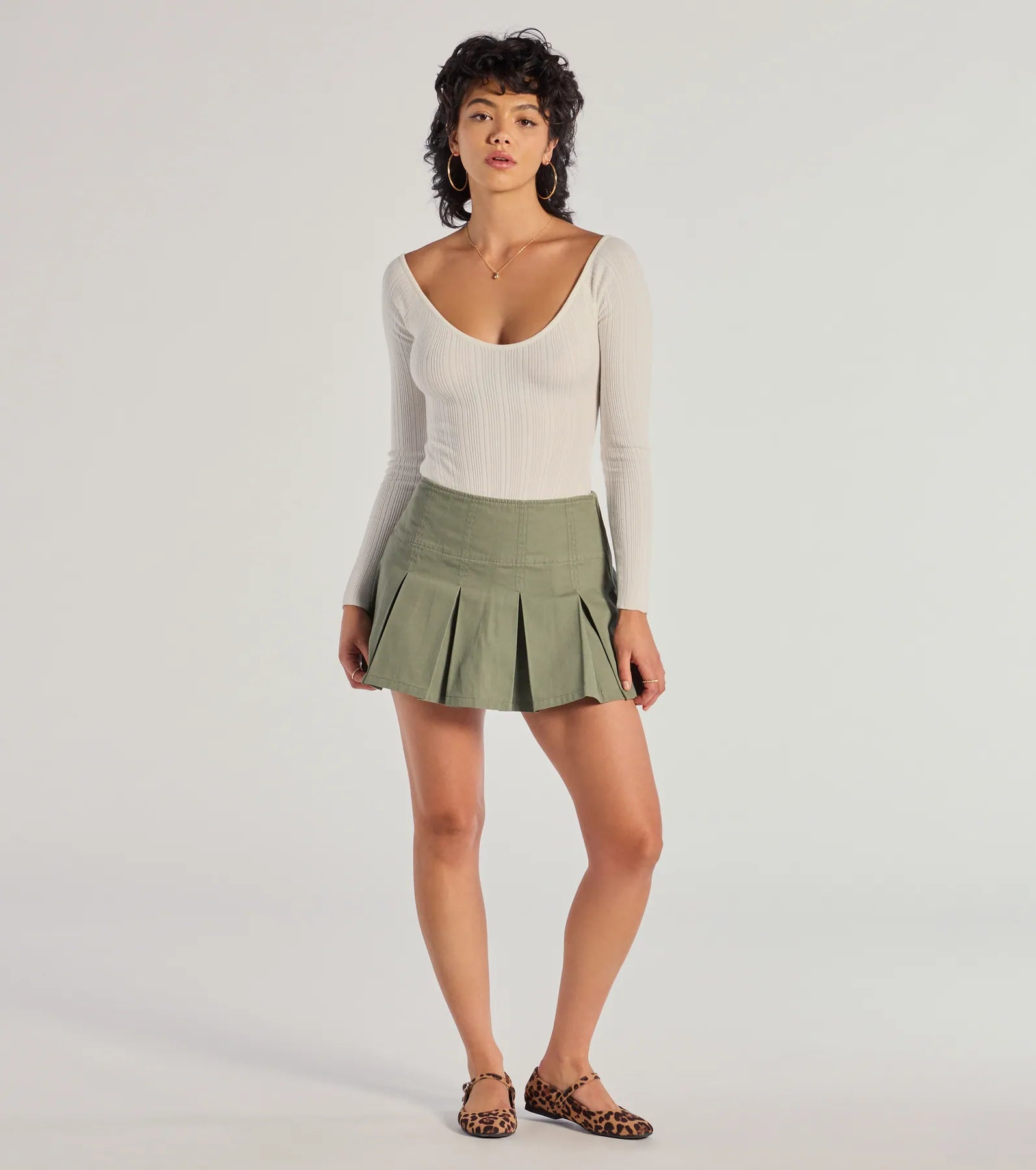 Elevated Essential Ribbed Knit Long Sleeve Bodysuit - Image 4