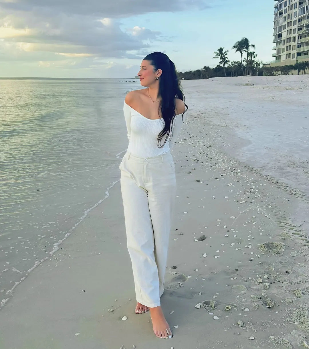 Elevated Essential Ribbed Knit Long Sleeve Bodysuit - Image 6