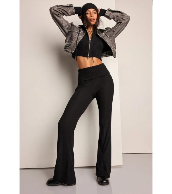 Cute And Comfy Zip-Front Cropped Knit Hoodie - Image 5