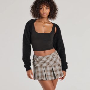 Cuddly Cozy Eyelash Knit Sweater Bolero