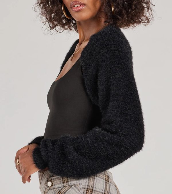 Cuddly Cozy Eyelash Knit Sweater Bolero - Image 4
