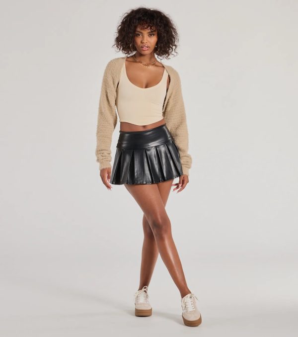 Cuddly Cozy Eyelash Knit Sweater Bolero - Image 7