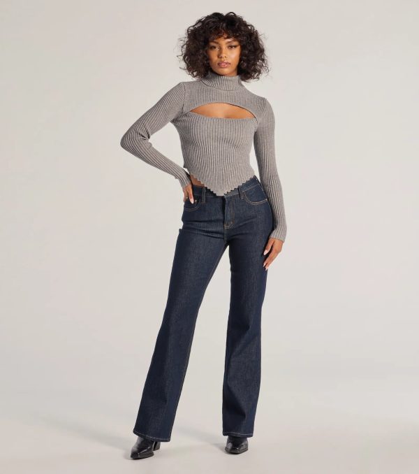 Chic Muse Ribbed Knit Cutout Crop Top - Image 8