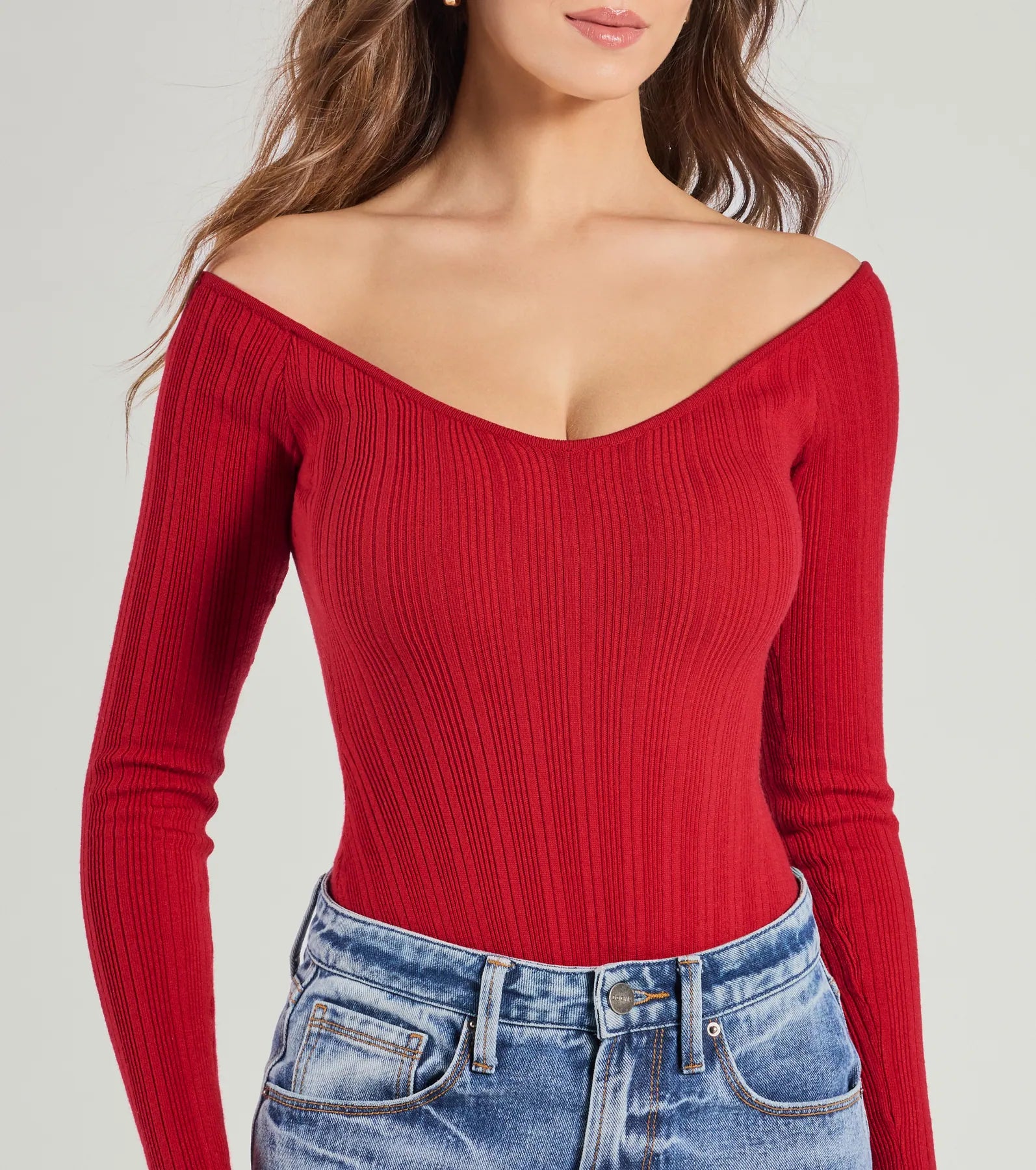 Elevated Essential Ribbed Knit Long Sleeve Bodysuit - Image 16
