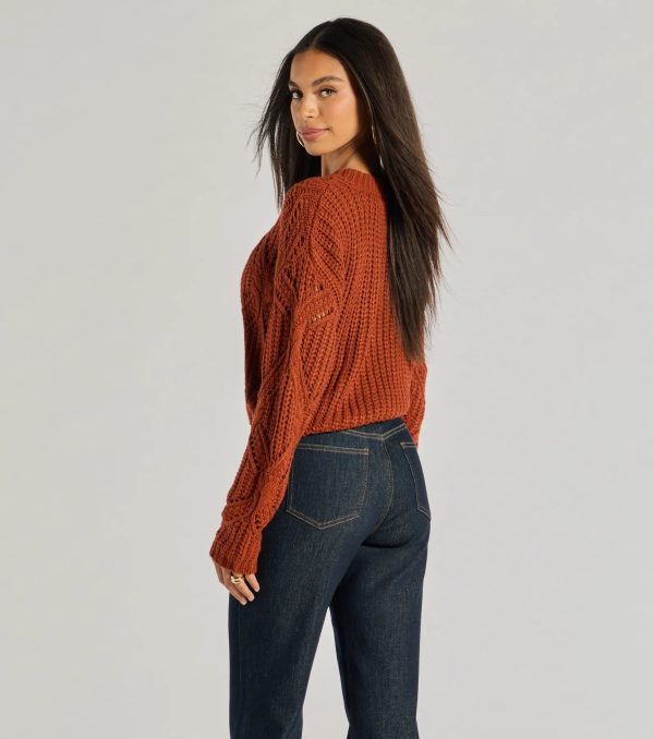 Cozy Mood Cable Knit Pullover Sweater - Image 2