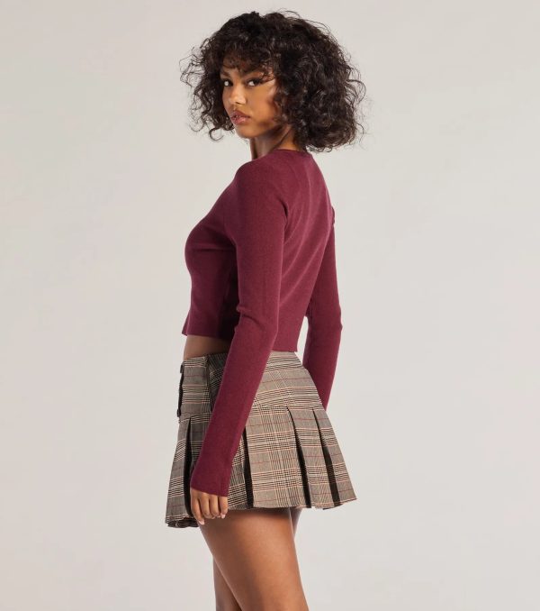 Cozy Charm Cropped Knit Cardigan - Image 2