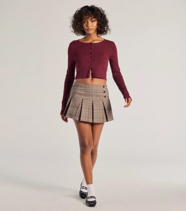 Cozy Charm Cropped Knit Cardigan - Image 3