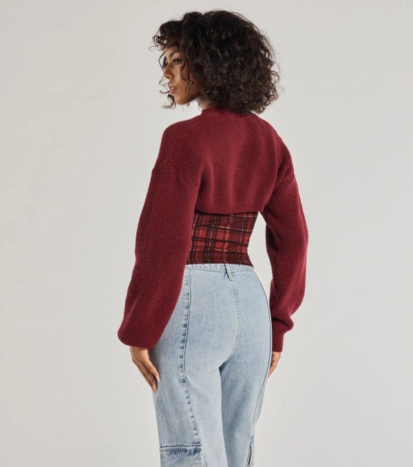 Cozy Babe Long Sleeve Sweater Knit Topper - Image 7