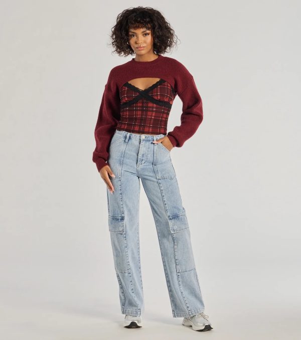 Cozy Babe Long Sleeve Sweater Knit Topper - Image 8