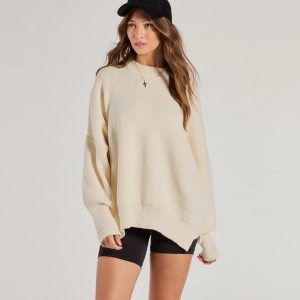 Cozy Style Ribbed Knit Oversized Sweater