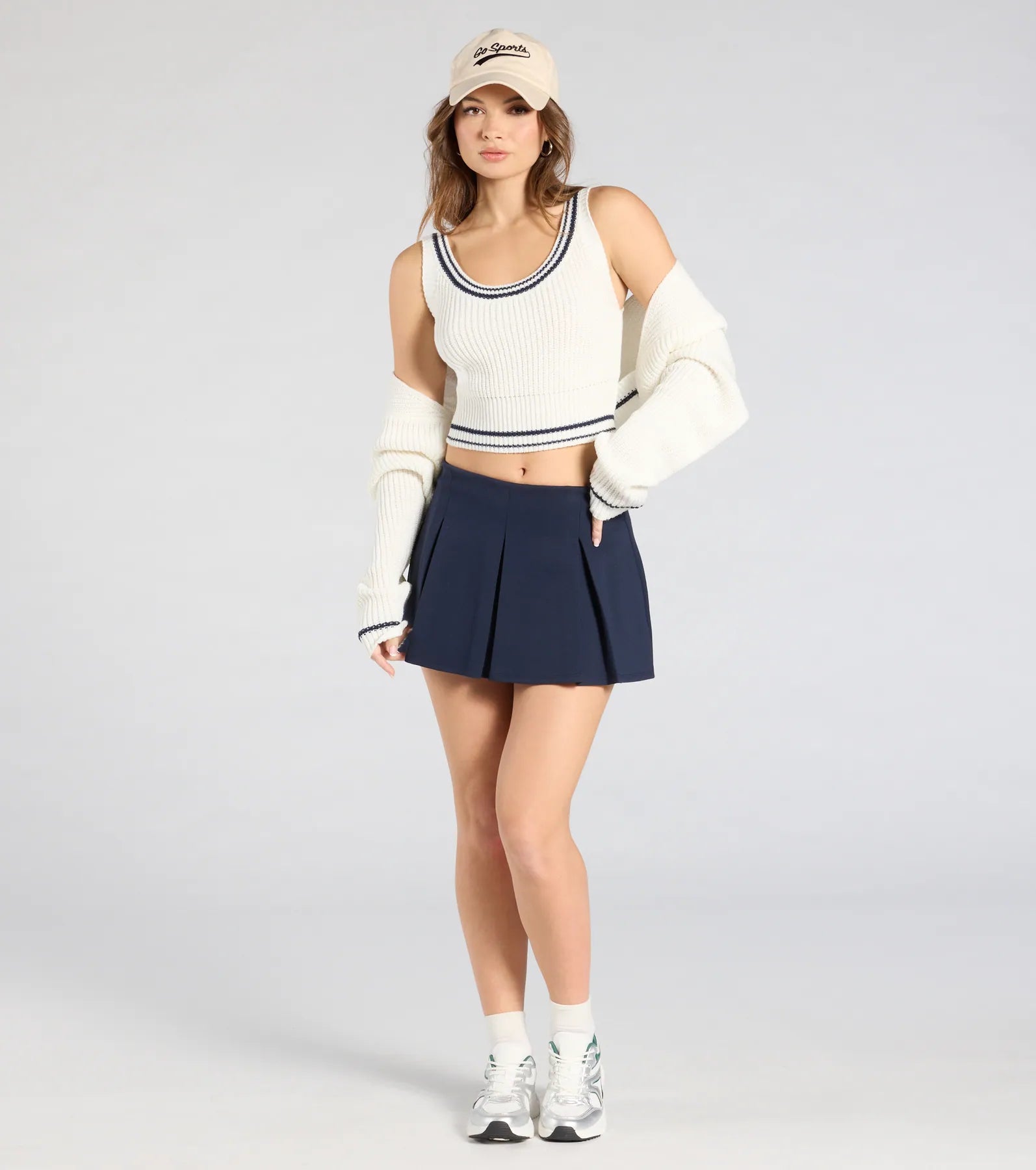 Striped And Stylish Knit Tank Top - Image 3