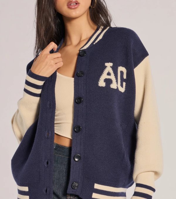 Varsity Chic Button-Down Sweater Jacket - Image 5