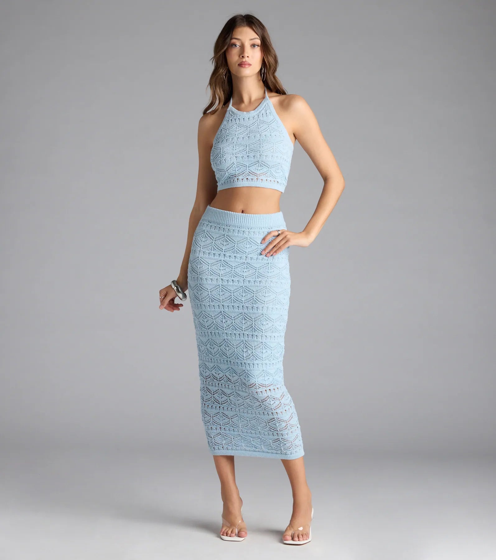 Blissful View Halter Crochet Crop Top - Image 7