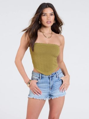 Total Fave Strapless Knit Crop Top