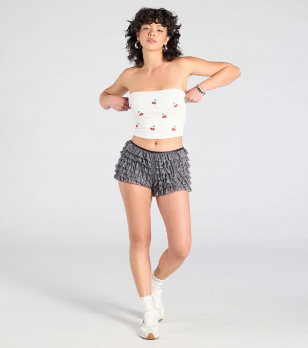 Cute Pickings Cherry Embroidered Tube Top - Image 3