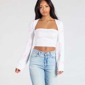 Easy Charm Long Sleeve Floral Bolero