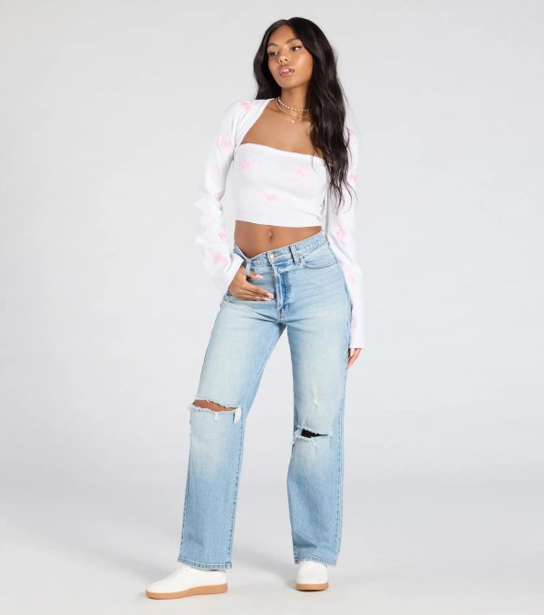 Easy Charm Long Sleeve Floral Bolero - Image 3