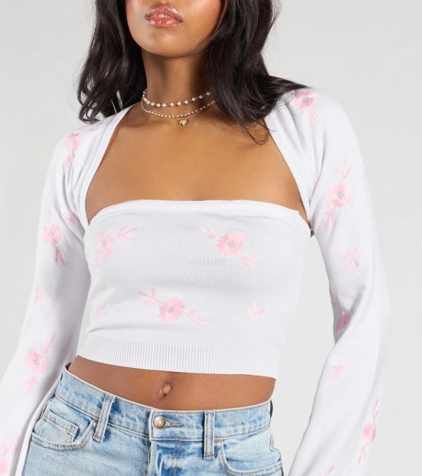 Easy Charm Long Sleeve Floral Bolero - Image 4