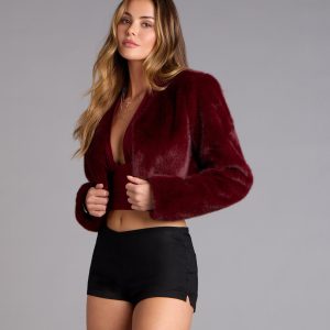 Faux The Drama Cropped Jacket