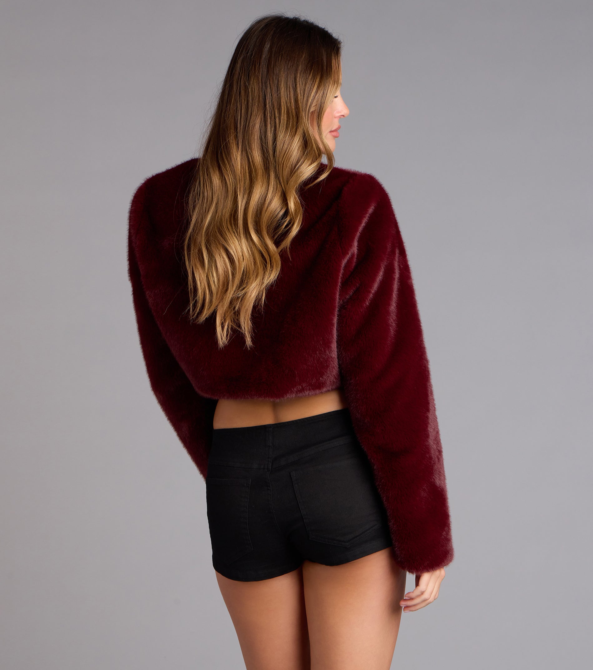 Faux The Drama Cropped Jacket - Image 2