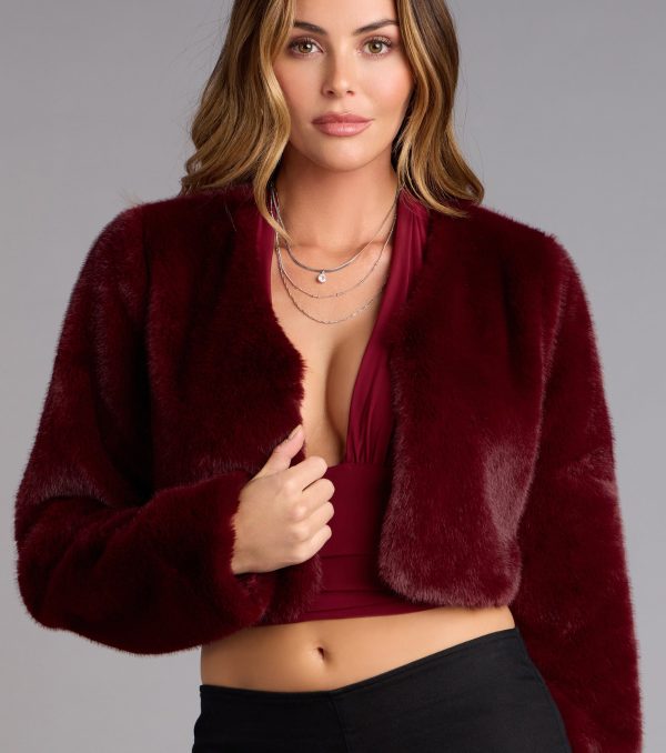 Faux The Drama Cropped Jacket - Image 4