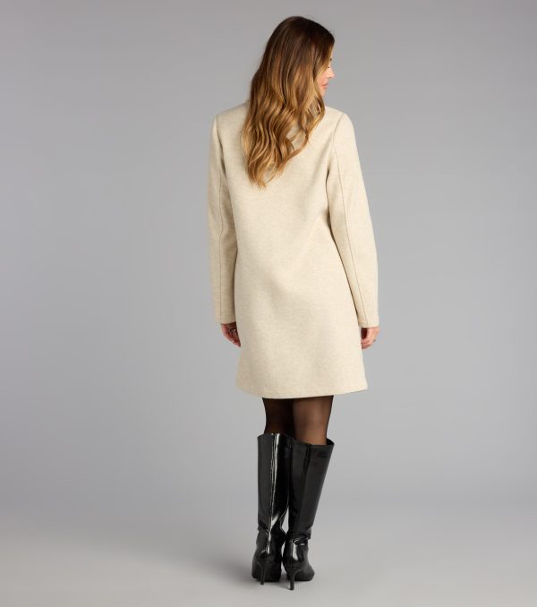 Chic Agenda Faux Wool Trench Coat - Image 2