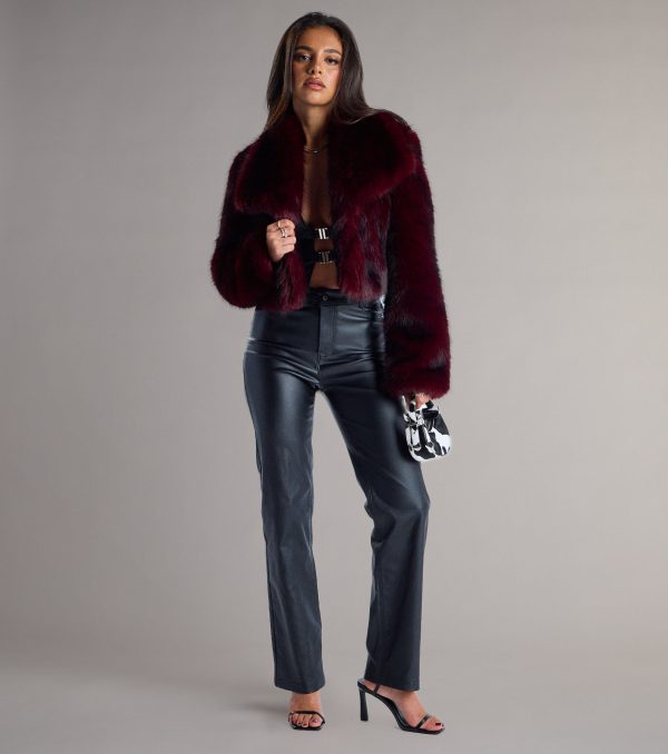 Drama Hour Faux Fur Cropped Jacket - Image 2