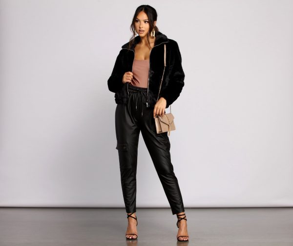 Faux-Ever Chic Bomber Jacket - Image 9