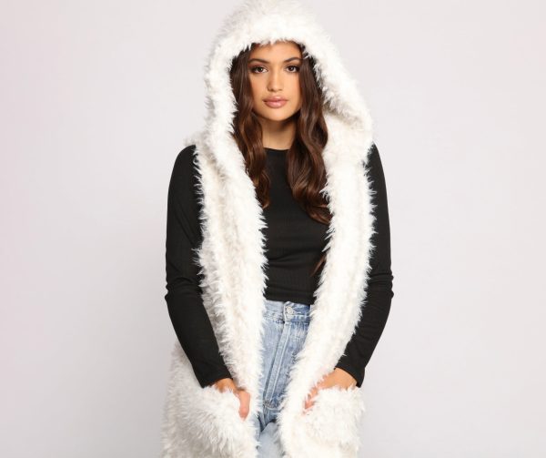Major Diva Faux Fur Long-Line Hooded Vest - Image 7