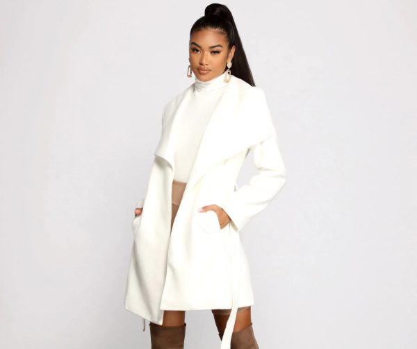 So Fab Fleece Belted Trench Coat - Image 6