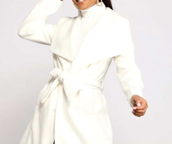 So Fab Fleece Belted Trench Coat - Image 9