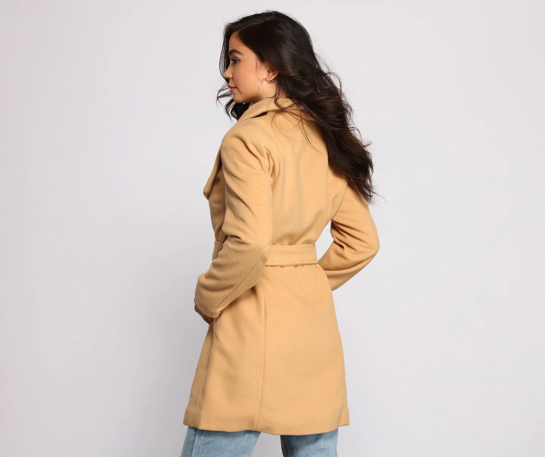 So Fab Fleece Belted Trench Coat - Image 11