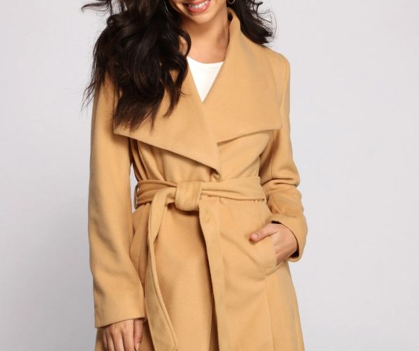 So Fab Fleece Belted Trench Coat - Image 12